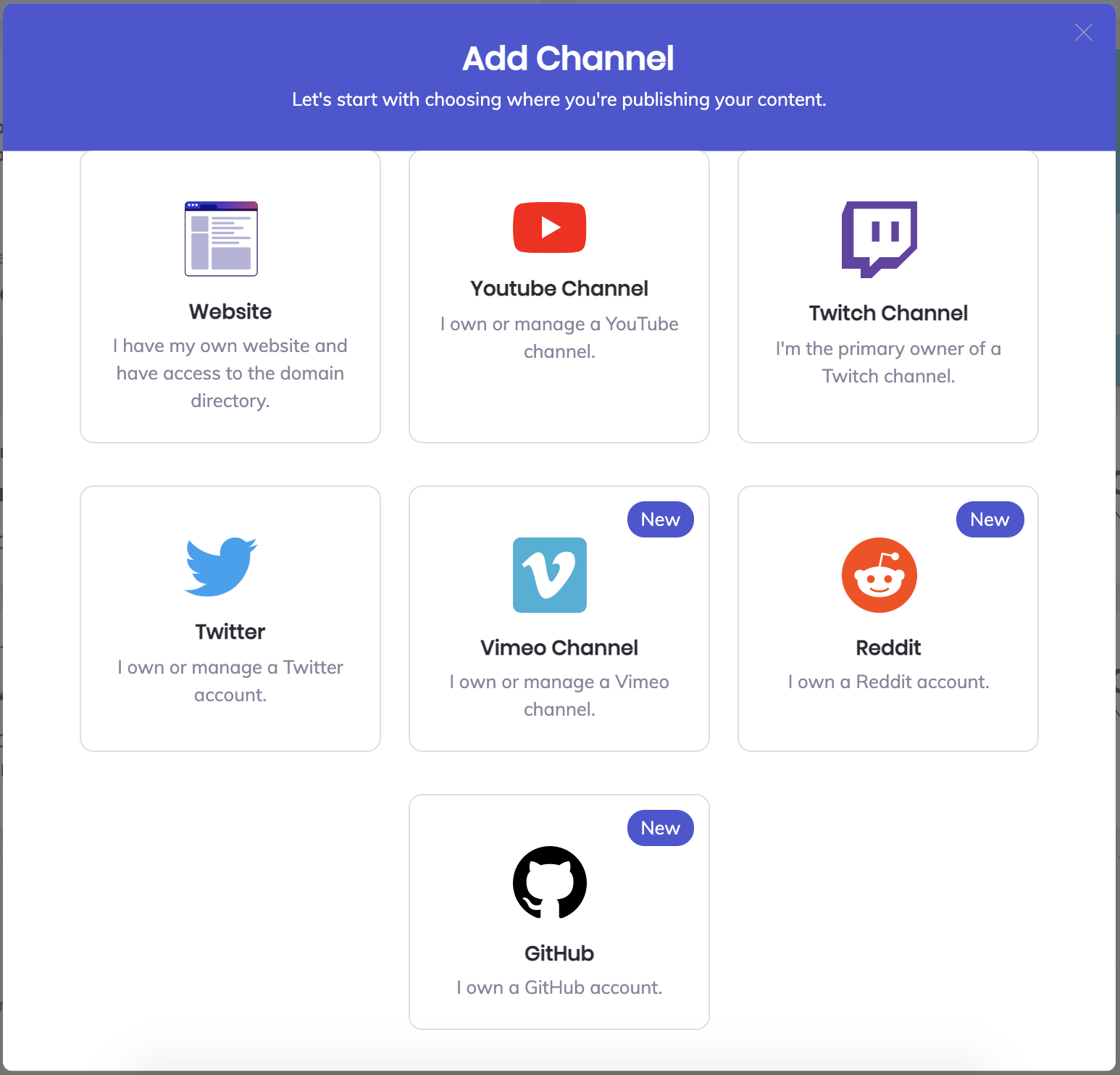 Available BAT Integration channels